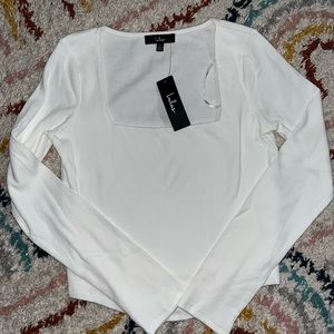 White lulus top XL